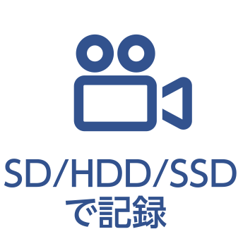 SD/HDD/SSDで記録